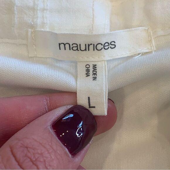 Maurice’s White Crochet V Neck Mini Dress Size Large - Picture 7 of 11